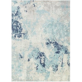 Livabliss Bodrum Ivory Light Slate Navy Pale Blue Machine Woven Rug - 108x8...