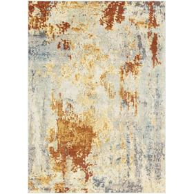 Livabliss Bodrum Ivory Rust Saffron Light Slate Charcoal Pale Blue Machine ...