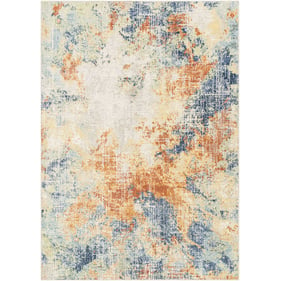 Livabliss Bodrum Tan Cream Orange Aqua Olive Blue Machine Woven Rug - 120x9...