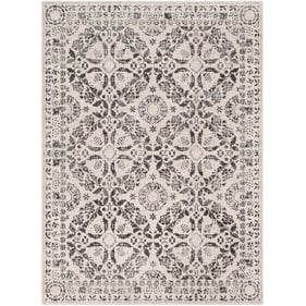 Livabliss Bahar Charcoal Light Beige Medium Gray Machine Woven Rug - 67x47