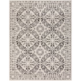 Livabliss Bahar Charcoal Light Beige Medium Gray Machine Woven Rug - 122x94