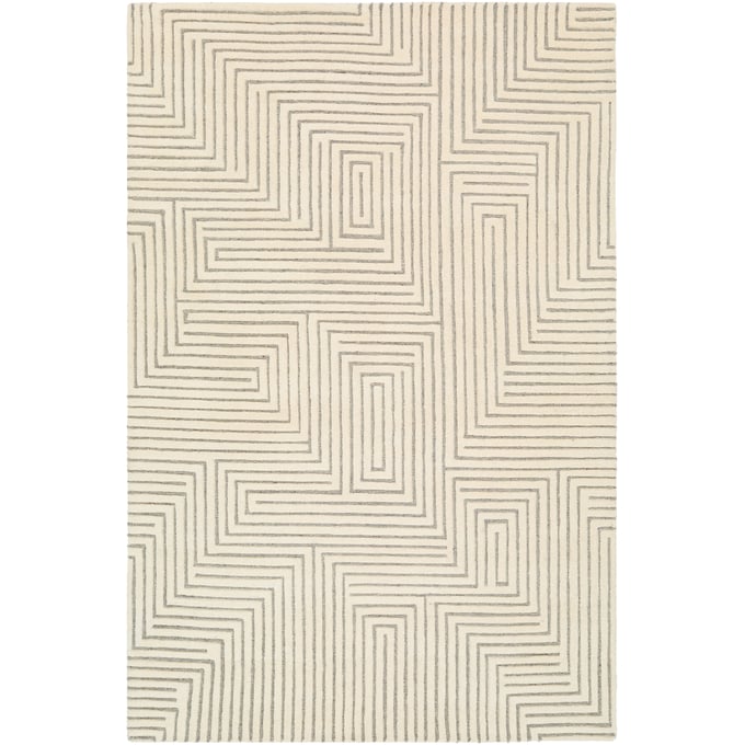 Livabliss Brook Beige Medium Gray Handmade Rug - 90x60 BKO2313-576