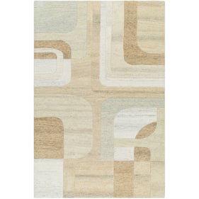 Livabliss Brook Ash Light Silver Pearl Camel Handmade Rug - 120x96