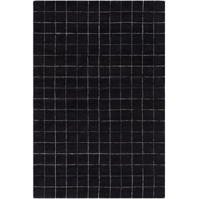 Livabliss Brook Jet Black Handmade Rug - 120x96