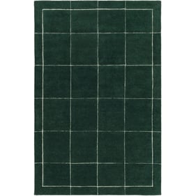 Livabliss Brook Dark Green Light Beige Handmade Rug - 90x60