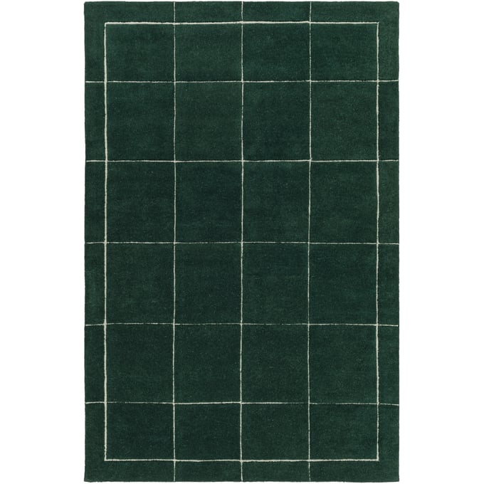 Livabliss Brook Dark Green Light Beige Handmade Rug - 90x60 BKO2351-576