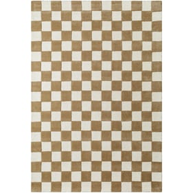 Livabliss Brook Cream Brown Handmade Rug - 36x24