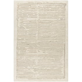 Livabliss Brook Pearl Ash Khaki Prairie Dust Handmade Rug - 36x24