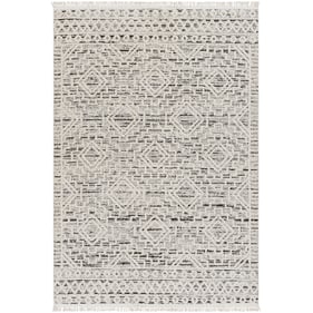 Livabliss Berlin Global Sage Ivory Dark Brown Machine Woven Rug - 84x63