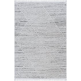 Livabliss Berlin Modern Sage Ivory Dark Brown Machine Woven Rug - 120x94