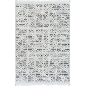 Livabliss Berlin Sage Ivory Dark Brown Machine Woven Rug - 84x63