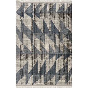 Livabliss Berlin Sage Ivory Dark Brown Dark Blue Machine Woven Rug - 120x94