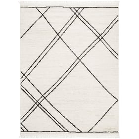 Livabliss Berlin Ivory Dark Brown Machine Woven Rug - 108x79