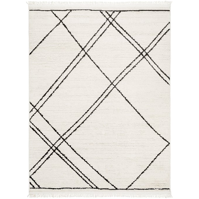 Livabliss Berlin Ivory Dark Brown Machine Woven Rug - 120x94 BLR2308-71010