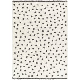 Livabliss Birmingham Rectangle Ivory Black Machine Woven Rug - 84x63