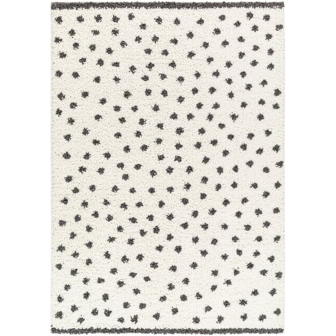 Livabliss Birmingham Rectangle Ivory Black Machine Woven Rug - 84x63 BMM2301-537