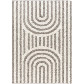 Livabliss Birmingham Modern Ivory Gray Machine Woven Rug - 84x63