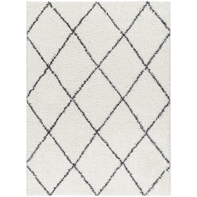 Livabliss Birmingham Ivory Black Machine Global Woven Rug - 108x79 BMM2318-679