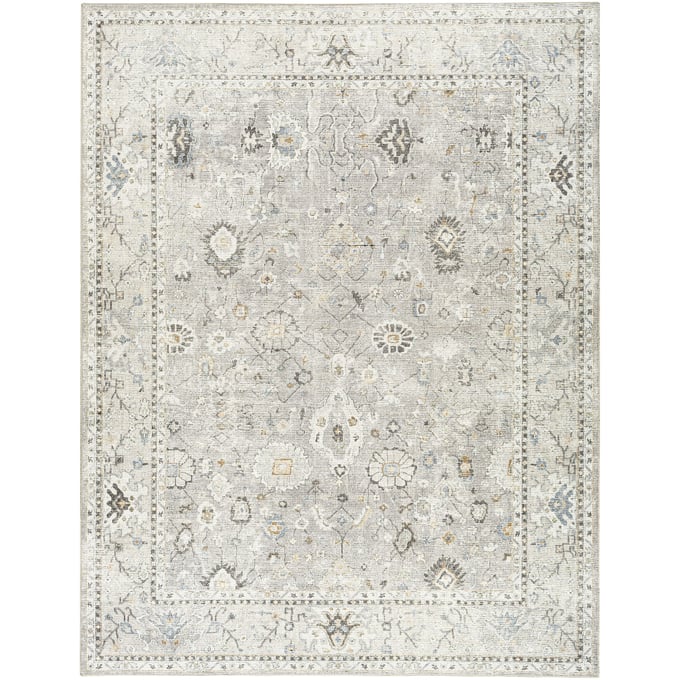 Livabliss Davina Medium Rectangle Gray Light Beige Brown Denim White Becki Owens Area Rug BOCC2300-71010