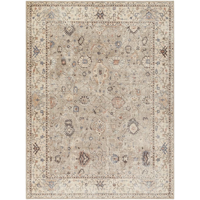 Livabliss Davina Medium Traditional Gray Light Beige Brown Denim Off White Becki Owens Area Rug BOCC2302-537