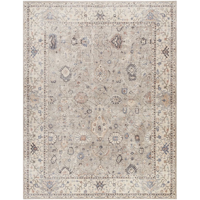 Livabliss Davina Medium Gray Light Beige Brown Denim Off White Becki Rectangle Owens Area Rug BOCC2302-71010