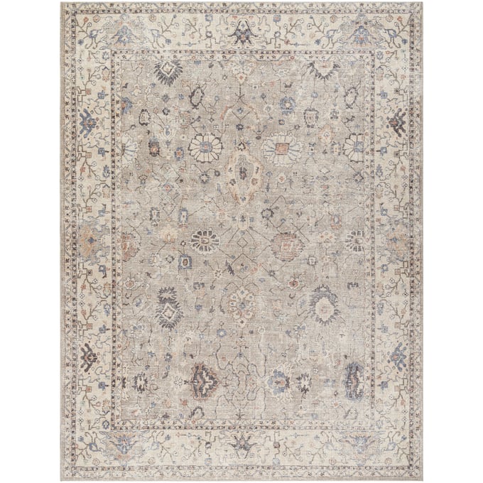 Livabliss Davina Medium Gray Light Beige Brown Denim Off White Becki Owens Area Rug BOCC2302-9212