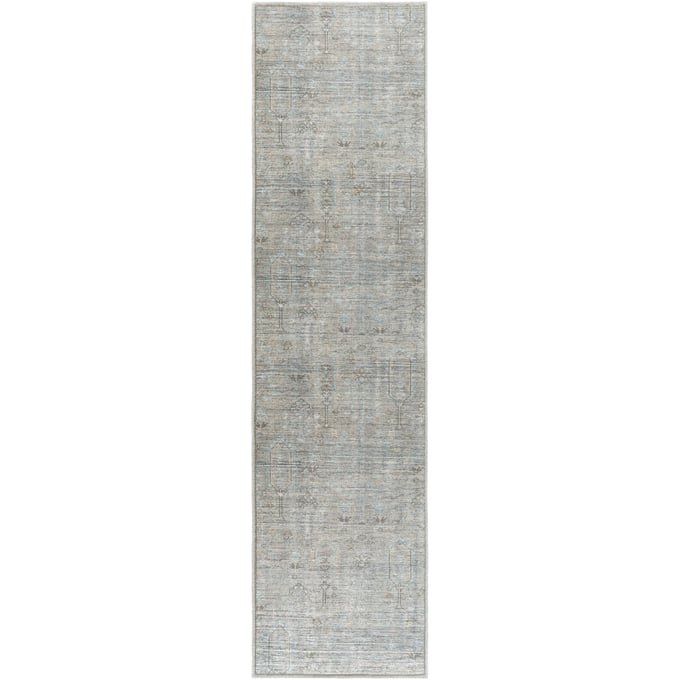 Livabliss Darling Metallic Silver Grey Prairie Dust Sterling Machine Woven Rug - 120x31 BODA2302-2710