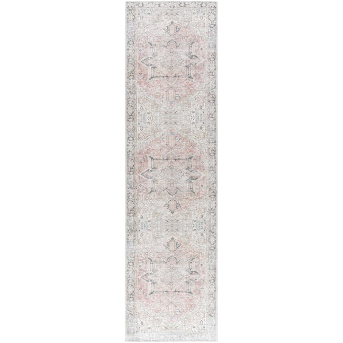 Livabliss Darling Slate Metallic Warm Grey Light Silver Prairie Dust Machine Woven Rug - 120x31 BODA2303-2710