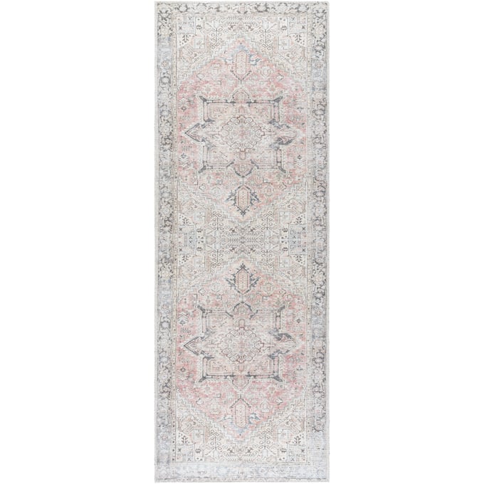 Livabliss Darling Slate Metallic Warm Grey Light Silver Prairie Dust Machine Woven Rug - 87x31 BODA2303-2773