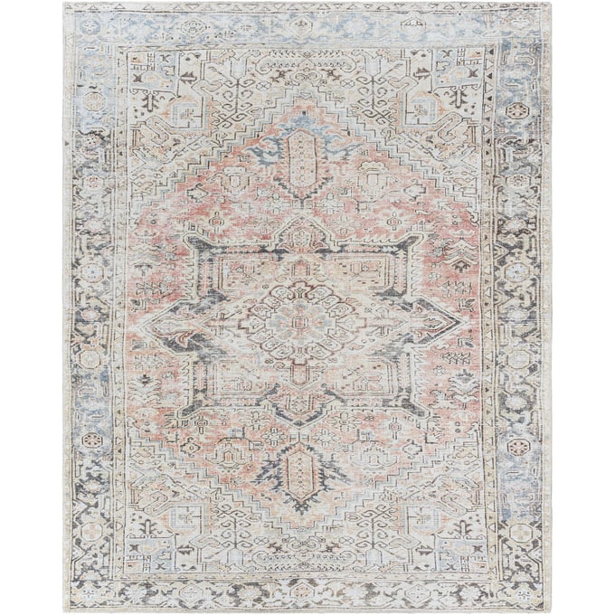 Livabliss Darling Slate Metallic Warm Grey Light Silver Prairie Dust Machine Woven Rug - 114x91 BODA2303-7796