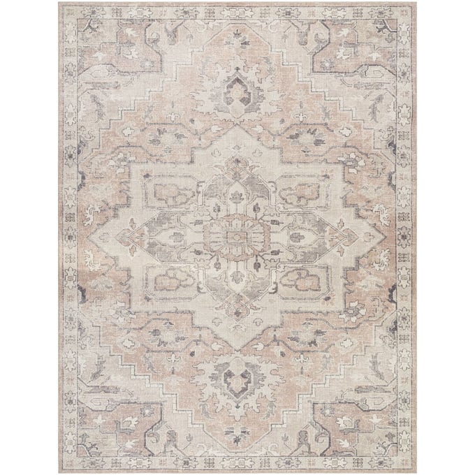 Livabliss Elle Tan Light Beige Gray Charcoal Off White Becki Owens Area Rug - 67X47 BOEC2300-31157