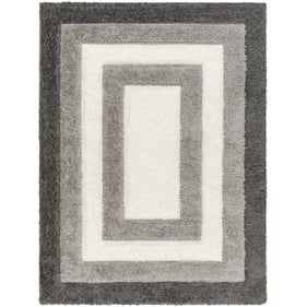 Livabliss Bologna Modern Gray Off White Charcoal Machine Woven Rug - 120x94