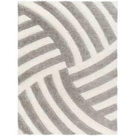 Livabliss Bologna Gray Off White Machine Woven Rug - 120x94