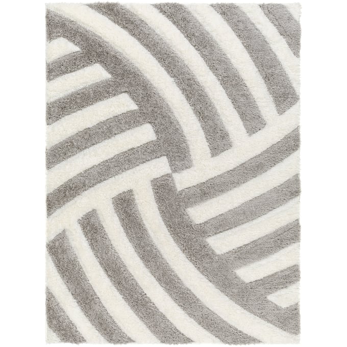 Livabliss Bologna Gray Off White Machine Woven Rug - 84x63 BOG2303-537