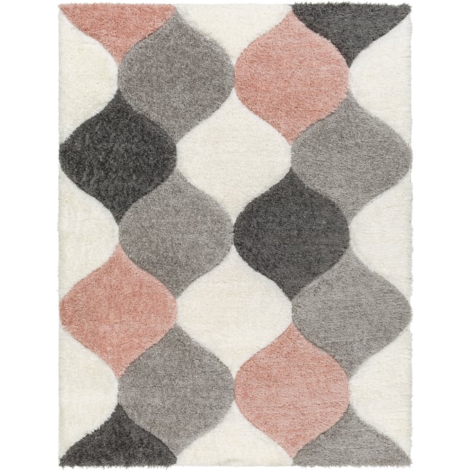 Livabliss Bologna Off White Gray Light Beige Charcoal Machine Woven Rug - 84x63 BOG2312-537