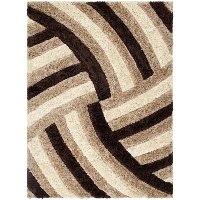 Livabliss Bologna Light Beige Dark Brown Beige Machine Woven Rug - 120x94 BOG2317-71010