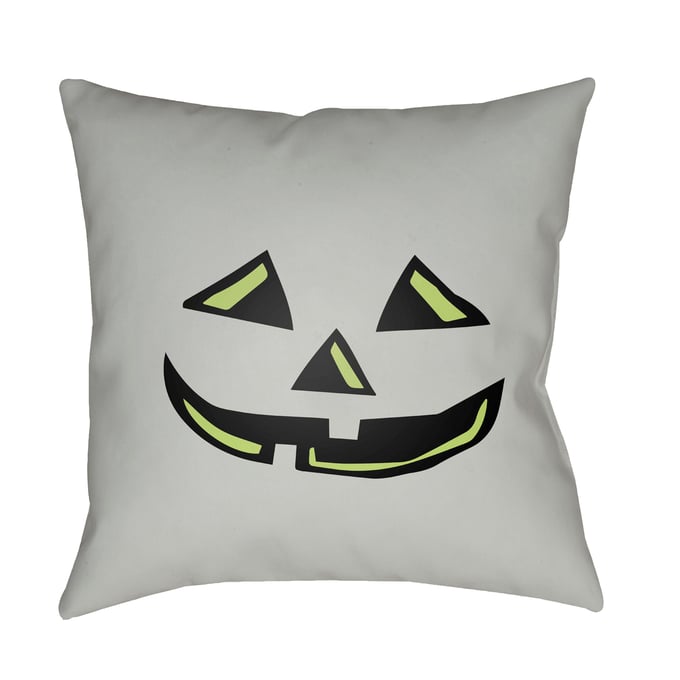 Livabliss Boo Sterling Grey Ivory Pewter Black Accent Pillow Cover - 20x20 BOO116-2020