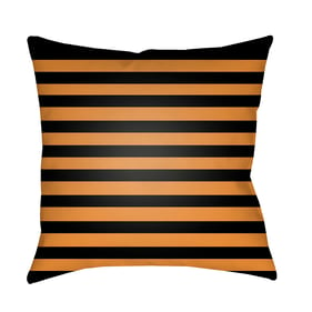 Livabliss Boo Jet Black Copper Off White Camel Accent Pillow Cover - 18x18