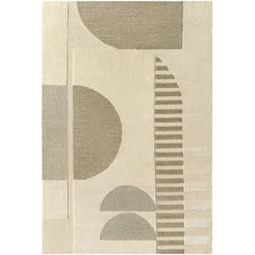 Livabliss Brooklyn Cream Seafoam Taupe Handmade Rug - 90x60