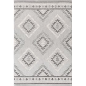 Livabliss Big Sur Charcoal Medium Gray Cream Machine Woven Rug - 35x24