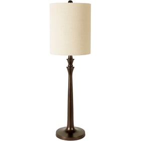 Livabliss Bettiny Metallic Bronze Beige White Buffet Table Lamp