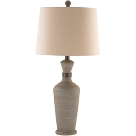 Livabliss Caleb Gray Beige White Accent Table Lamp