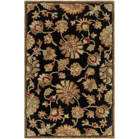 Livabliss Caesar Black Dark Brown Light Beige Olive Handmade Rug - 36x24