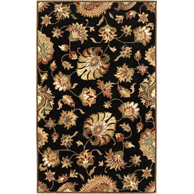 Livabliss Caesar Black Dark Brown Light Beige Olive Handmade Rug - 180x144