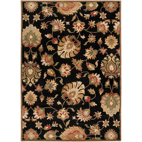 Livabliss Caesar Black Dark Brown Light Beige Olive Handmade Rug - 132x96