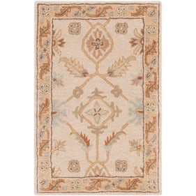 Livabliss Caesar Dusty Sage Tan Dark Brown Mustard Handmade Rug - 36x24