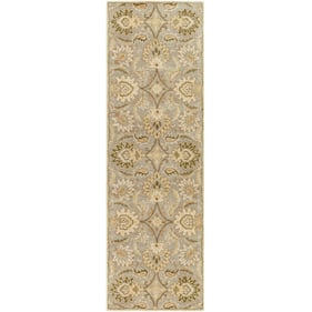 Livabliss Caesar Gray Off White Ivory Sage Olive Mauve Handmade Rug - 144x3...