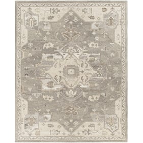 Livabliss Caesar Taupe Tan Black Light Beige Charcoal Handmade Rug - 114x90