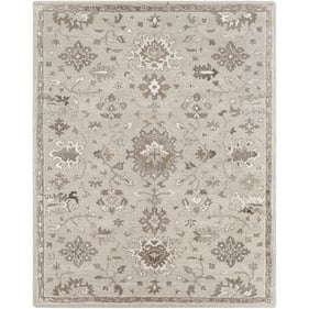 Livabliss Caesar Taupe Charcoal Light Beige Black Tan Handmade Rug - 114x90