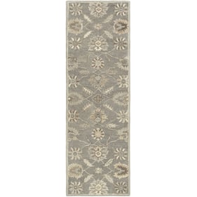 Livabliss Caesar Taupe Charcoal Black Tan Light Beige Handmade Rug - 144x36